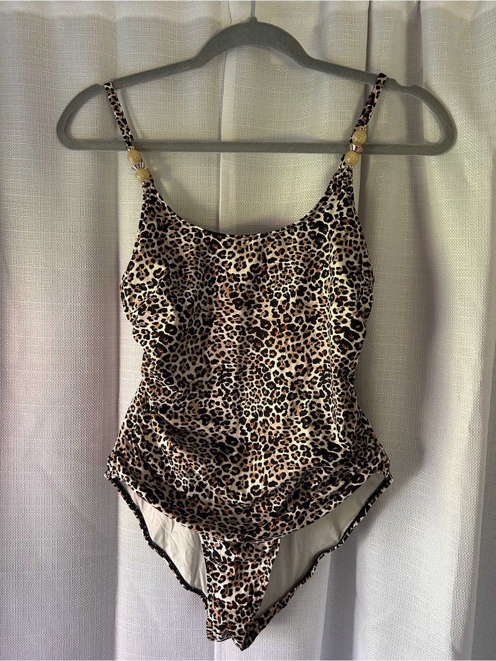 Betsey Johnson Leopard Print One-Piece Swimsuit